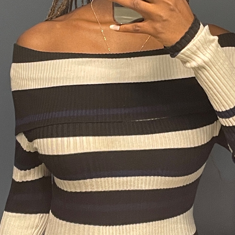 black and white striped tight dress